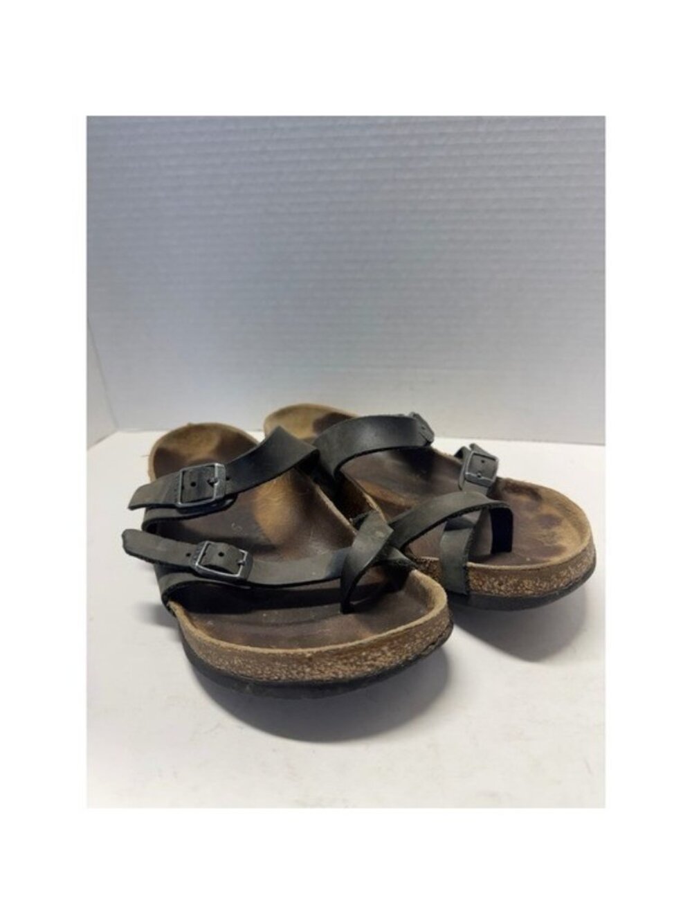 Birkenstock Mayari Oiled Leather Sandals Black Brown Womens 42 Regular 11